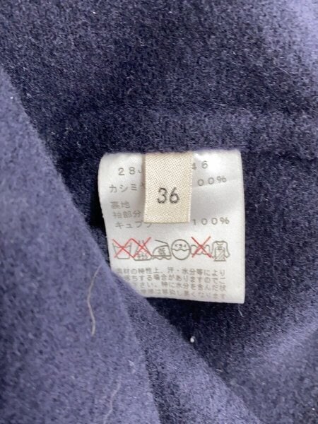 CELINE(セリーヌ) / L/チェスターコート/36/シルク/NVY/28J804146