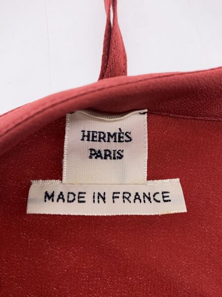 HERMES(エルメス) / ノースリーブブラウス/38/シルク/レッド// | 古着 