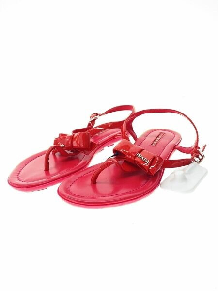 PRADA(プラダ) / リボンサンダル/35.5/PNK/エナメル/3Y5692// | 中古品 