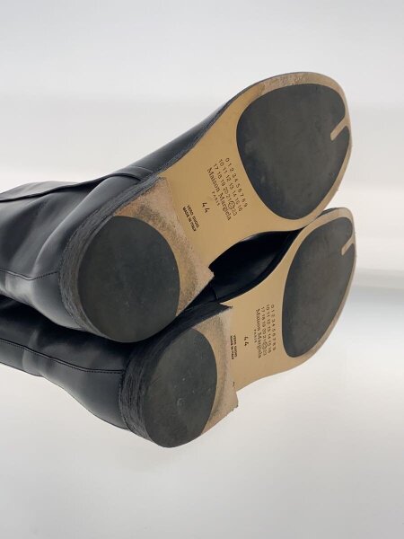 Maison Margiela サイドジップレザーブーツ スクエアトゥペンキ加工
