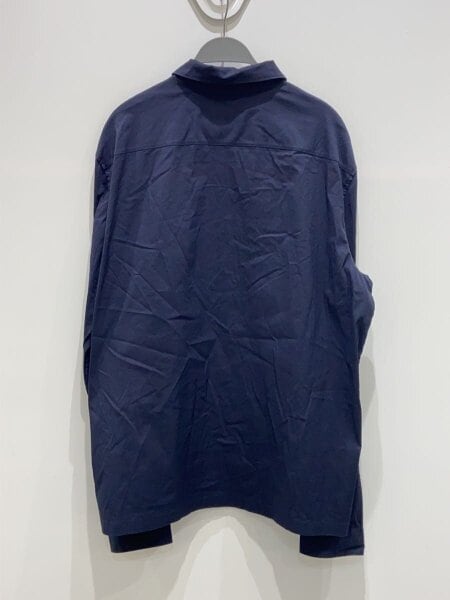 PRADA / L/ジップアップロゴシャツ/長袖シャツ/XXL/コットン/NVY/UCN330 PRADA(プラダ) / L/ジップアップロゴシャツ/長袖シャツ/XXL/コットン