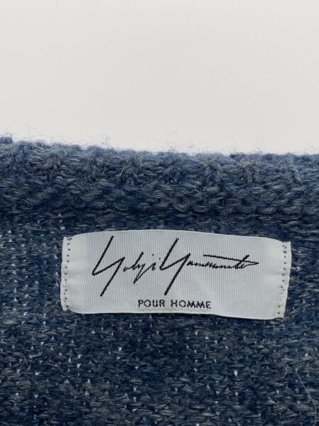yohji yamamoto POUR HOMME / カーディガン(厚手)/3/ウール/BLU/HP-K13-186/ジレカッッティングカーディガン yohji yamamoto POUR HOMME(ヨウジヤマモトプールオム) / カーディガン