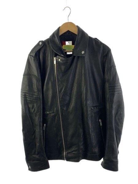 HUGO BOSS(ヒューゴボス) / ダブルライダースジャケット/XL/レザー/BLK 