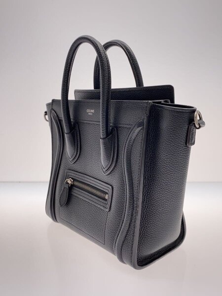 197 セリーヌ ハンドバッグ ショルダーバッグ 黒 ゴールド金具 CELINE 
