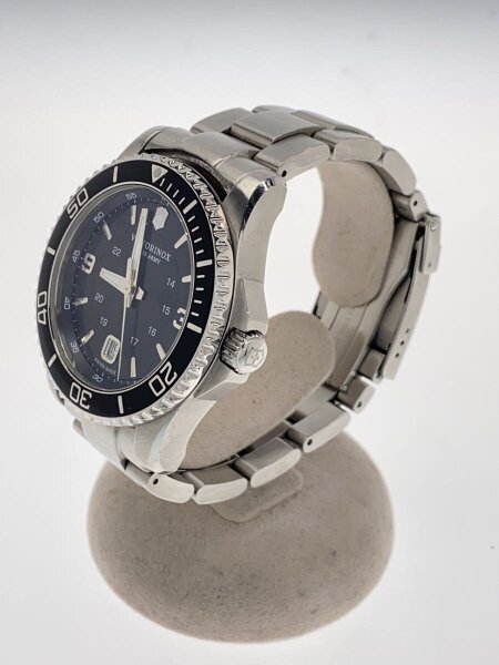 VICTORINOX / クォーツ腕時計/アナログ/ステンレス/BLK/SLV/241697 VICTORINOX(ビクトリノックス) / クォーツ腕時計/アナログ/ステンレス