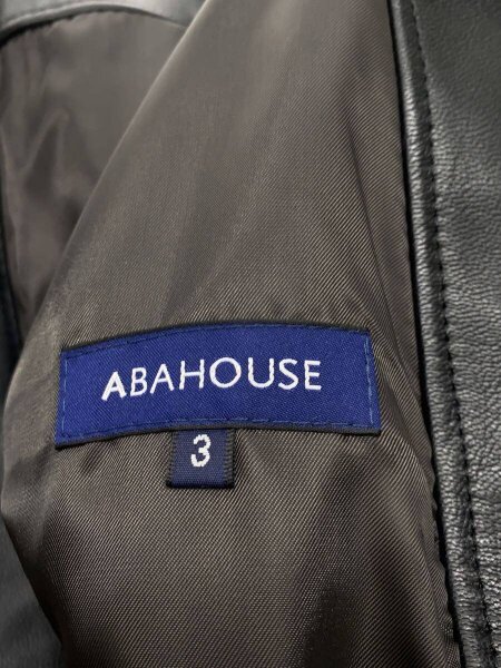 ABAHOUSE(アバハウス) / シングルライダースジャケット/--/山羊革/BLK 