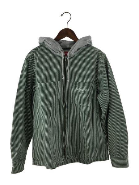 Supreme(シュプリーム) / 17AW/Hooded Stripe Denim Zip/M/コットン 