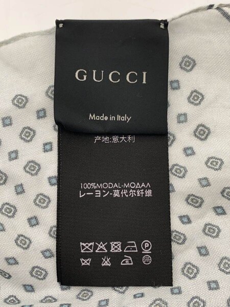 GUCCI ストール黒200×70 MADE IN ITALY