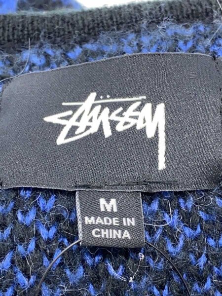 STUSSY(ステューシー) / カーディガン(厚手)/M/アクリル/BLK/総柄