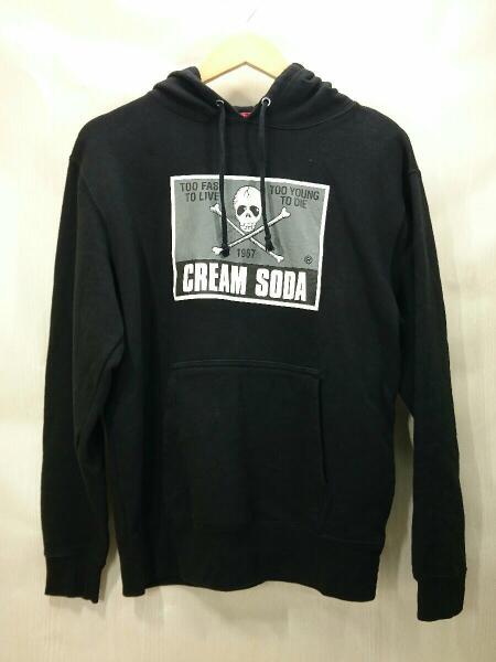 CREAM SODA(クリームソーダ) / 50TH/角ドクロ/パーカー/M/コットン/BLK 