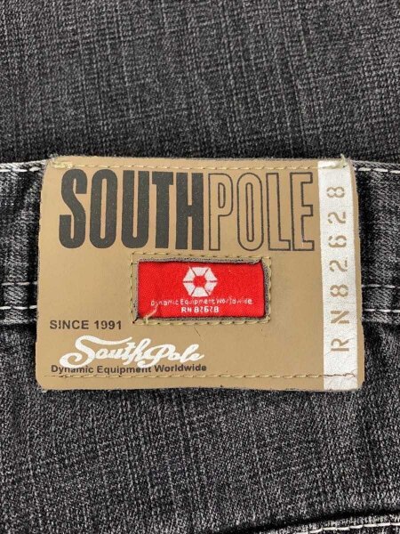SOUTH POLE(サウスポール) / ワイドデニムパンツ/40/デニム/ブラック