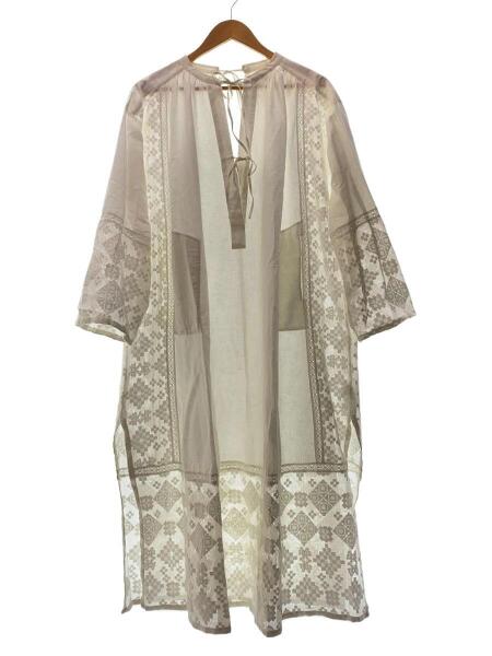 Sara mallika / 長袖ワンピース/S/コットン/BLK/020431SG2 Sara mallika(サラマリカ) / 長袖ワンピース/S/コットン/WHT/無地