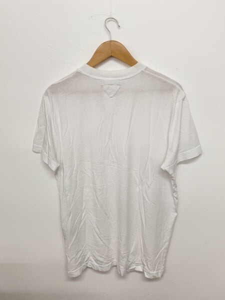 PRADA(プラダ) / Tシャツ/XL/コットン/WHT/UJN492 S181 ILK/ロゴ