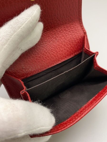 GUCCI(グッチ) / 三つ折り財布_GGマーモント/レザー/RED/レディース