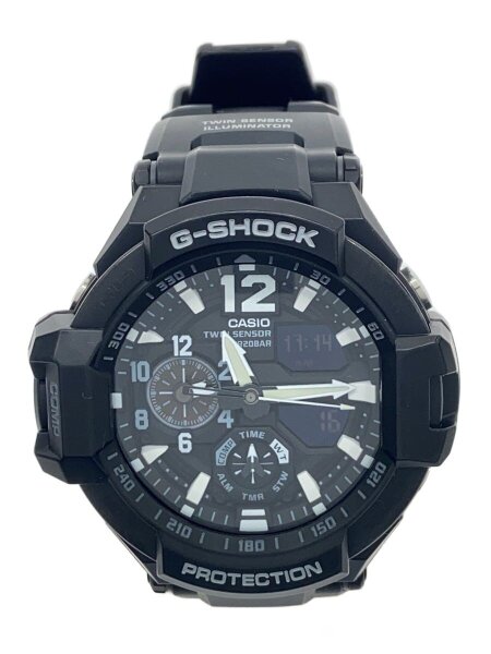 CASIO(カシオ) / クォーツ腕時計・G-SHOCK/デジアナ/ラバー/BLK/BLK/SS 