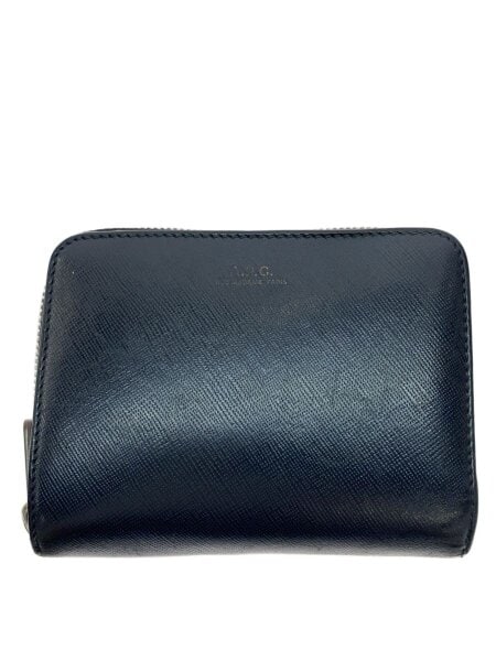 A.P.C.(アーペーセー) / 2つ折り財布/レザー/BLK/無地/レディース