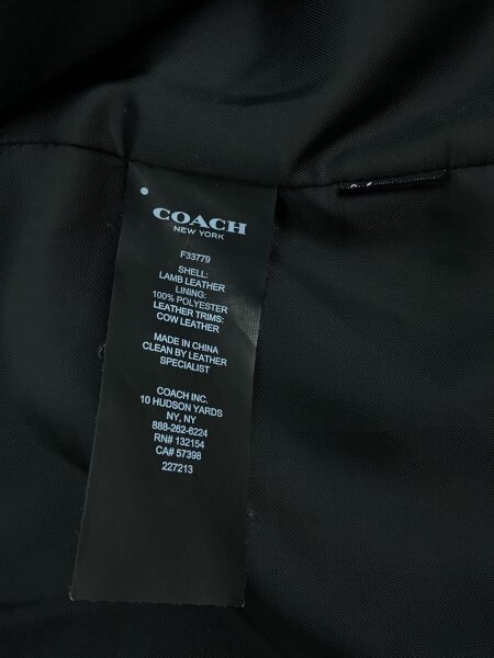COACH(コーチ) / シングルライダースジャケット/S/レザー/BLK/F33779