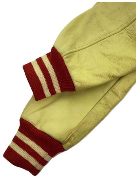 SKOOKUM(スクーカム) / USA製/レザー袖切り替えスタジャン/40/ウール