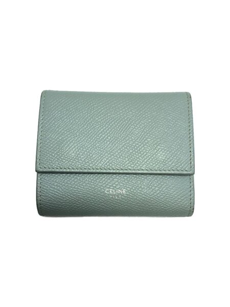 CELINE セリーヌ スモールトリフォールド財布 グレーグリーン 通販 セリーヌ財布三つ折り CELINE セリーヌ セリーヌ スモールトリ