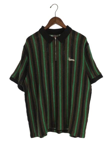 Supreme Open Knit Stripe Zip Polo XL Supreme Open Knit Stripe Zip