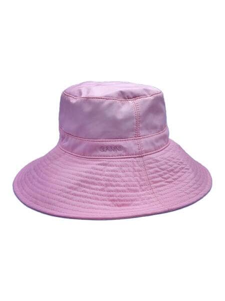 新品】GANNI ガニー ロゴ入り ピンク ハット 帽子 【公式通販】