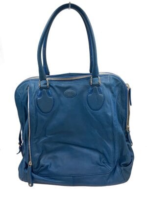 TOD'S(トッズ) / ダブルT/2WAY/ハンドバッグ/レザー/BLK/無地/角擦れ有