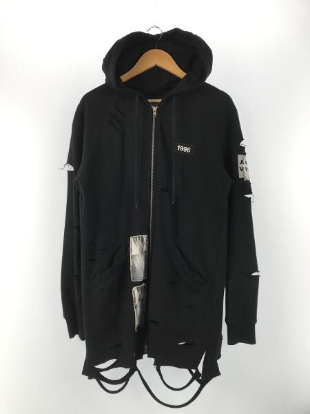 MISBHV(ミスビヘイブ) / OSAKA ZIPPED LONG HOODIE/ダメージ加工 