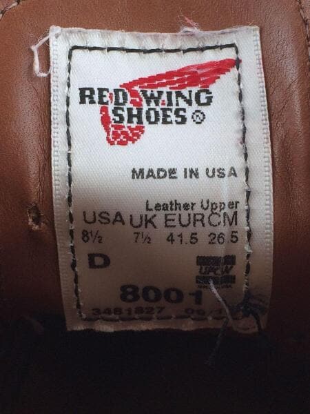 RED WING(レッドウィング) / 8001/ワークオックスフォード/シューズ 