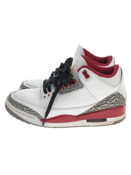 NIKE(ナイキ) / AIR JORDAN 3 RETRO CARDINAL/27.5cm/WHT/レザー 