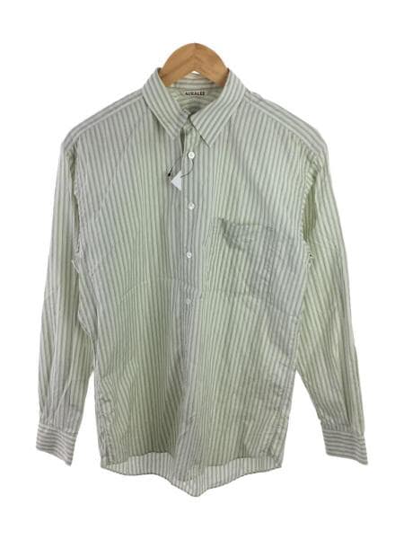 AURALEE(オーラリー) / FINX STRIPE SHIRTS/長袖シャツ/3/コットン/GRN 