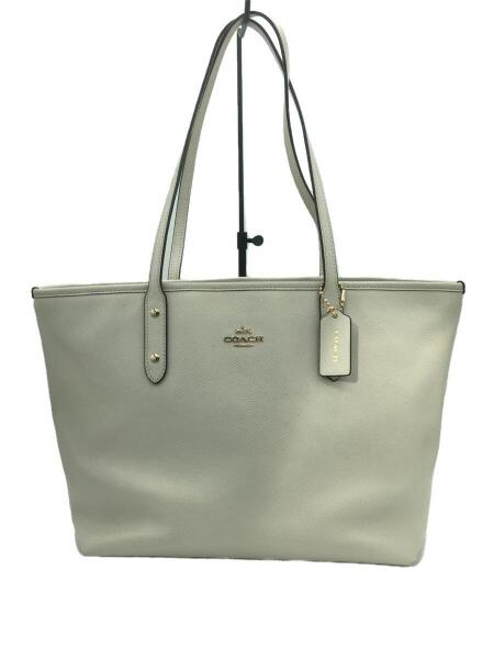 COACH(コーチ) / クロスグレインレザーシティジップトート/レザー/WHT 