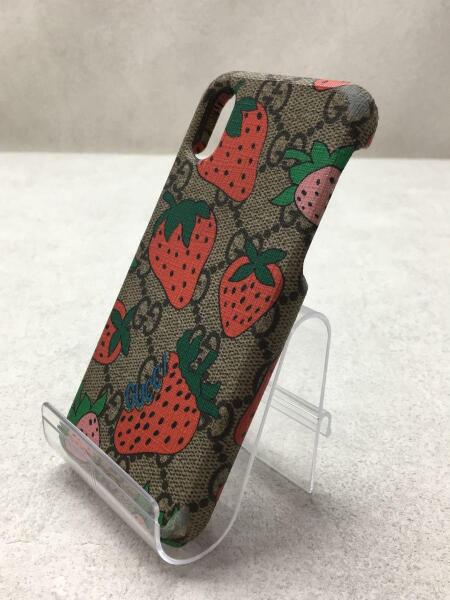 GUCCI】 グッチiPhoneケースGG柄ストロベリー