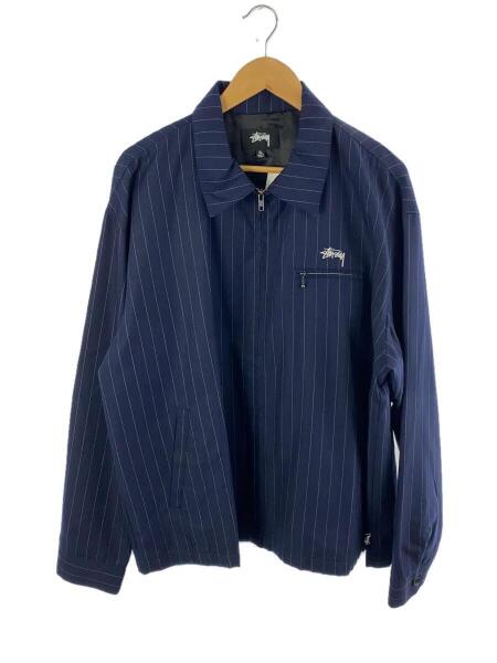 STUSSY(ステューシー) / PIN STRIPED BING JACKET/XL/ポリエステル/NVY 