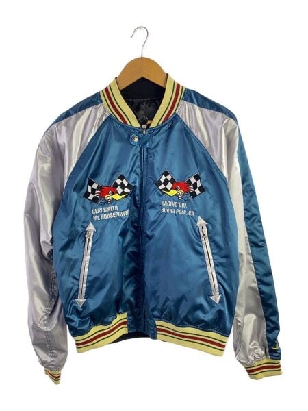 みーさスタジャン L 青/黄色　Clay Smith Racing みーさ様専用スタジャン L 青/黄色 Clay Smith Racing - メルカリ