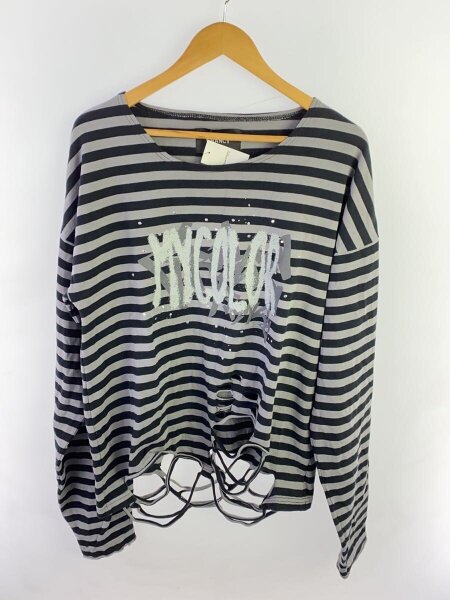 GRANCY(グランシー) / 長袖Tシャツ/M/コットン/BLK/ボーダー/GRAIs806 
