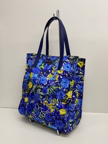 PRADA(プラダ) / トートバッグ/ナイロン/BLU/花柄// | 中古品の販売 