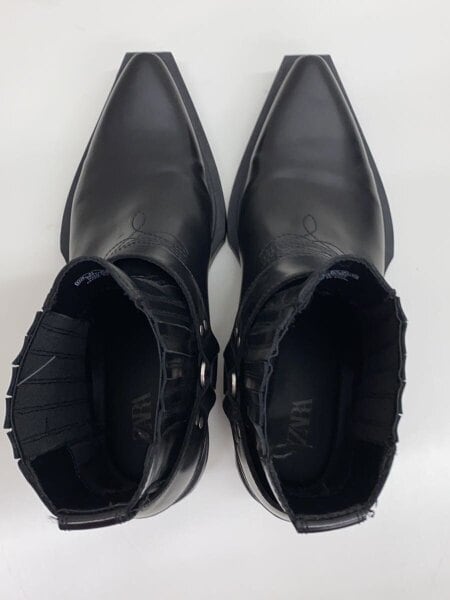 ZARA(ザラ) / ハーネス付きラスティックブーツ/ブーツ/41/BLK/2012/520