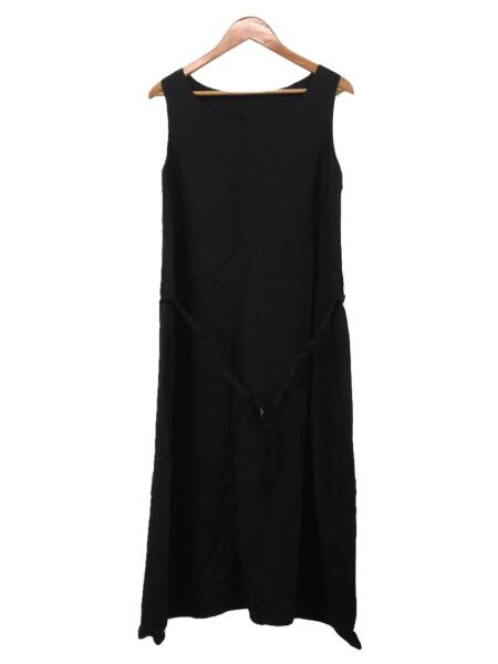 LIMI feu(リミフゥ) / ノースリーブワンピース/S/レーヨン/BLK/LM-D11  