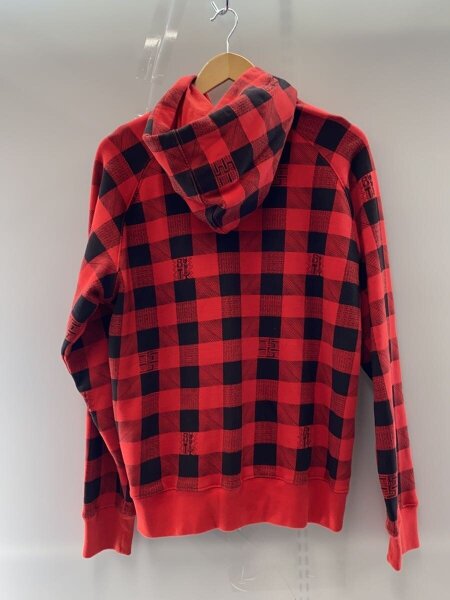 STUSSY(ステューシー) / ジップパーカー/L/コットン/レッド/チェック 