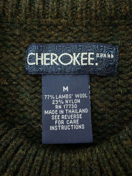 セーター 古着 90s CHEROKEE チェロキー USA製 ヘンリーネック 1点物