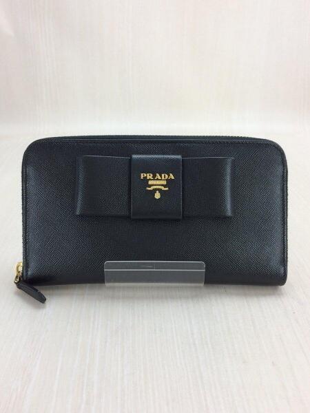 PRADA(プラダ) / PRADA/プラダ/長財布/レザー/ブラック/無地/型番 