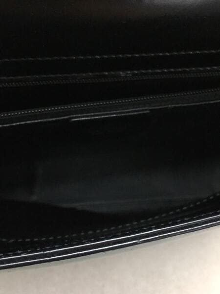 最終お値下げ美品ビンテージグッチ GUCCI ハンドバッグGG ロゴ 黒エナメル レディース] ヴィンテージ グッチ シェリーライン ハンドバッグ