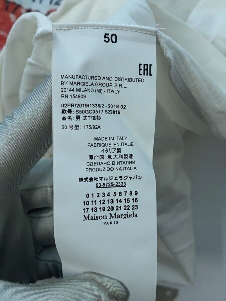Maison Margiela(メゾンマルジェラ) / Tシャツ/コットン/WHT/プリント