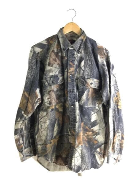 Wrangler ラングラー　 長袖シャツ　カモフラ　リアルリーフ柄　ベージュ 古着 ラングラー Wrangler PRO GEAR 迷彩柄 リアルツリーカモ 長袖
