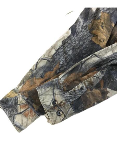 Wrangler ラングラー　 長袖シャツ　カモフラ　リアルリーフ柄　ベージュ 古着 ラングラー Wrangler PRO GEAR 迷彩柄 リアルツリーカモ 長袖