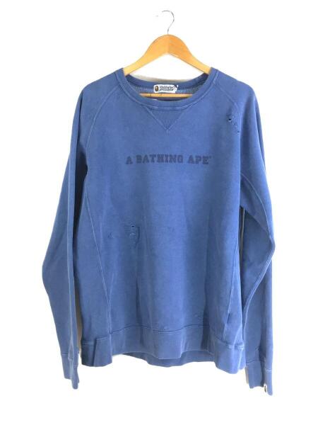 BAPY by A BATHING APE ダメージスウェット size：S aape ダメージ