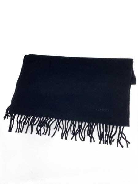 HERMES(エルメス) / マフラー/カシミア/BLK/無地/メンズ// | 中古品の