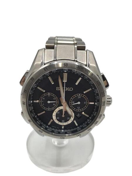 SEIKO(セイコー) / ソーラー腕時計/アナログ/ステンレス/BLK/SLV/8B92 