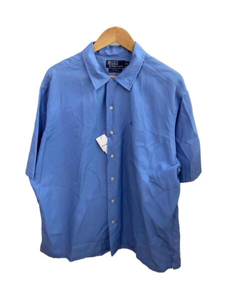 POLO RALPH LAUREN(ポロラルフローレン) / 半袖シャツ/XL/シルク/BLU 