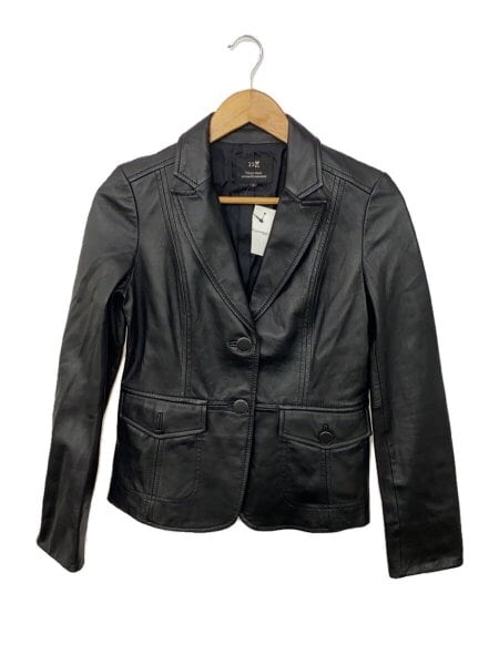 23区◇レザージャケット・ブルゾン/38/羊革/BLK/467979 ラムレザー